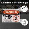 T&R Oxygen In Use Sign No Smoking No Open Flames