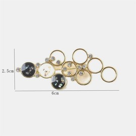 tanxuan Crystal Geometric Irregular Brooch Retro Pin Lapel Pin DIY Wedding Bouquets Decoration Jewelry Gifts for Women Girls, Yellow