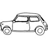 'Mini Car' Rubber Stamp - Unmounted Design for Crafting &