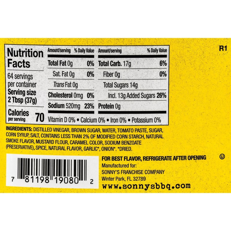 Sonny's Real Pit Sweet Bar-B-Q Sauce, 84 oz.