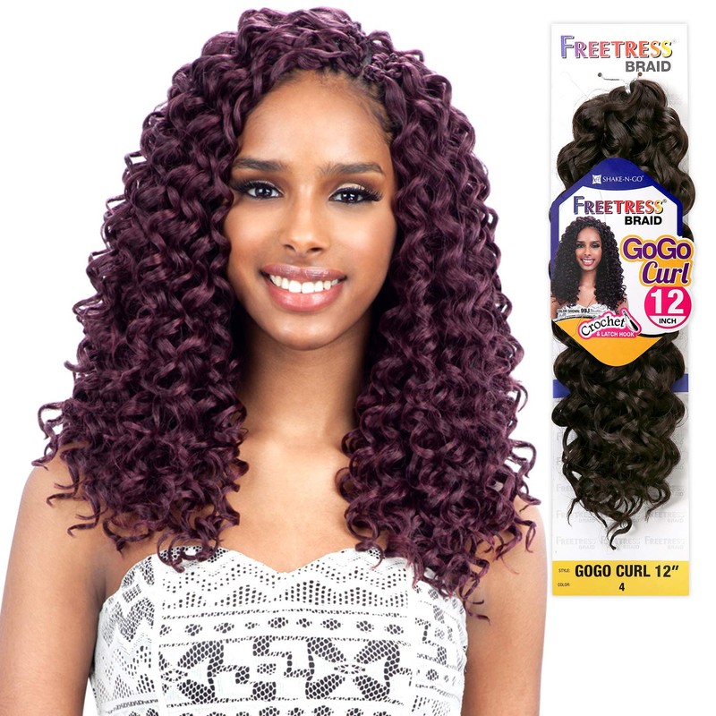GOGO CURL 12" (99J) - Freetress Synthetic Braid Crochet Bulk