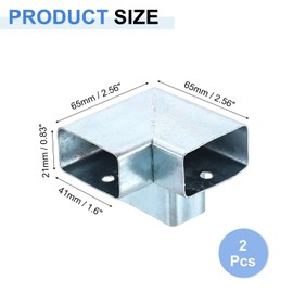 uxcell 3-Way Gazebo Brackets Kits, Right Angle Corner Bracket Woodworking DIY Post Base Kit for 1.6" x 0.83" Lumber for Outdoor Patio Gazebo Log Cabins (2 Pack)