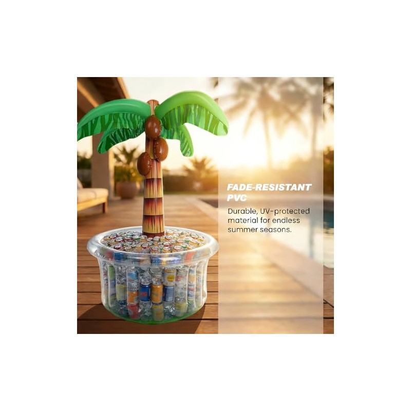 Inflatable Palm Tree Cooler 60" Inflatable Pool Party Bar Inflatable