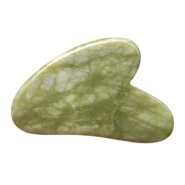 Ladeukoi Green Jade Crystal Stone Gua Sha Massage Tool for Body Skin Face, Crystal Scratching Board for Spa Acupuncture Therapy Trigger Point Treatment