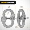 Nilight Safety Chain Connector Link, 1/2In Tow Hitch Hammerlock Coupling