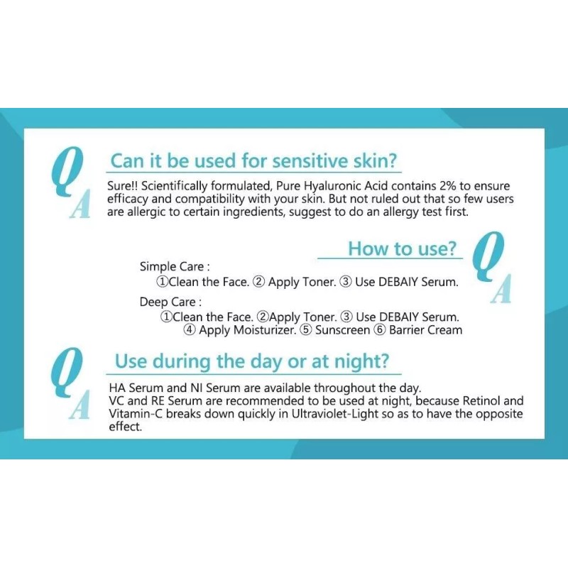 DEBAIY HA Essential Serum 1fl oz. ea exp 07/20/2026 Sealed