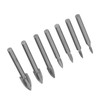 7Pcs Engraving Drill Bit 6mm Shank High Speed Steel Carving