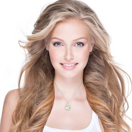 Sterling Silver Turquoise Stone Abalone Mother of Pearl Necklaces for Women - Tree of Life Necklace - Unique Pendant Necklaces - Fine Jewelry Gifts for Women (Mother of Pearl)