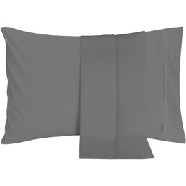Utopia Bedding Pillowcases - 2 Pack - Soft Brushed Microfiber Fabric- Wrinkle, Shrinkage and Fade Resistant Pillow Covers (King, Grey)