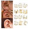 Aretes Savefree Ear Cuff 36pcs Sin Perforación Aleación Zinc Plateado