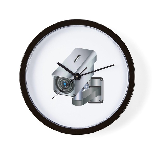CafePress Building Security Camera 10" Wall Clock for Livingroom, Kitchen,