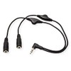 Roline 11094439 Speaker Y Splitter Cable with Volume Control 3.5