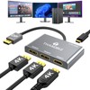 THANDBLE DisplayPort to Dual DisplayPort with HDMI Adapter 4K@60Hz, Extended