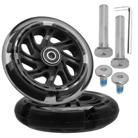 OTFAITP 120mm x 28mm Flash Front Wheel M8x47mm Screw Sets for Foldable Micro Mini 3 Wheel Kids Scooter Kickboard Axle Repair Tool (Black)