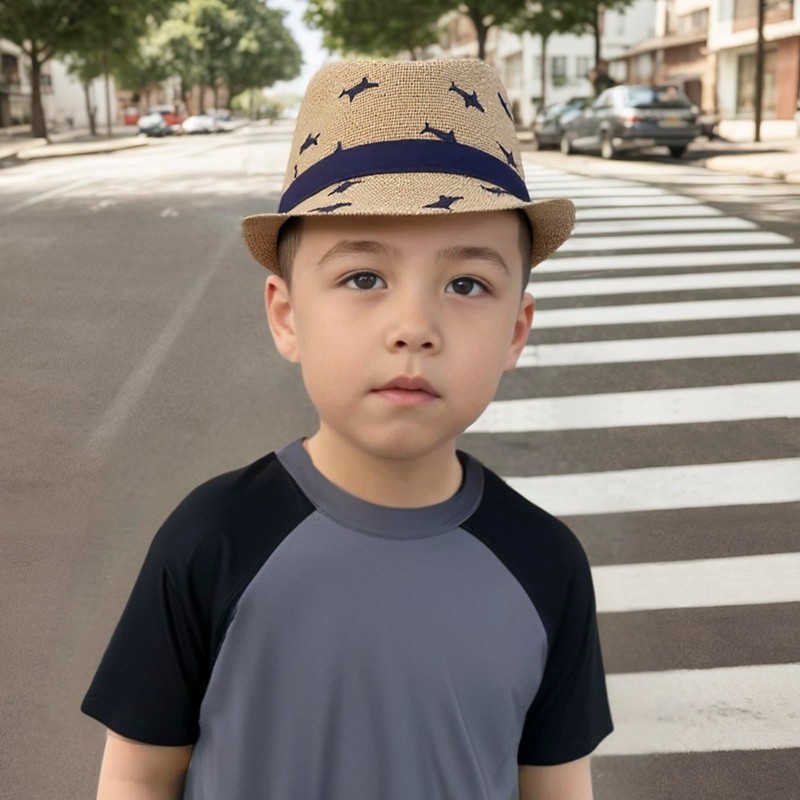 IPENNYE Straw Hat, Children's Cowboy Hat, Straw Hat, Summer, Kids'