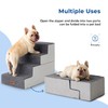 ZOMISIA Dog Stairs for Small Dogs - Extra Wide Pet