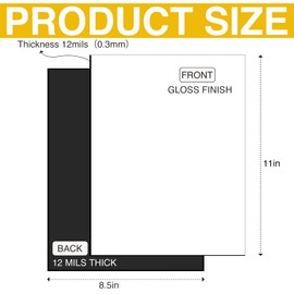 Printable Magnetic Sheets-30 Glossy White Sheets-Make fridge magnets, Personality Labels, Crafts-8.5" x 11"