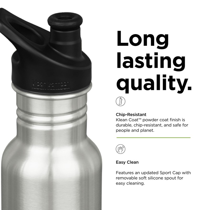 Klean Kanteen Unisex - Adult Klean Kanteen-1008431 Bottle, Brushed Stainless,