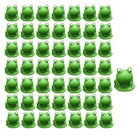 Vexquivera 50 Piece Mini Resin Frog Statues Tiny Frogs Mini Garden Frog Jewelry Mini Frog 3D Creative Landscape Mini Frogs Moss Micro Landscape Decoration Mini Moss Landscape Decoration