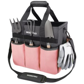 WORKPRO Garden Tool Bag, Heavy Duty Gardening Tote Bag Organizer with 10 Pockets