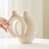 Lvases Snuggle Hollow Ceramic Vase Set of 2, Nordic Modern