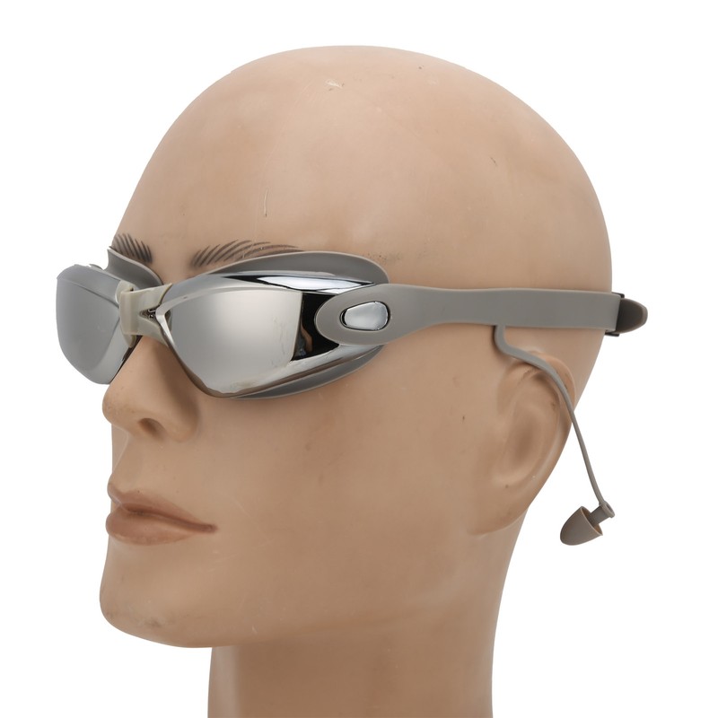 Waterproof Anti Fog Swimming Goggles Electroplating AntiUV Glasses with Earplug