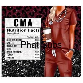 Unbranded 20oz Sublimation Tumbler Wrap CMA Nutrition Facts Ready To Press Heat Transfer