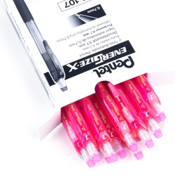 Pentel Lapicero EnerGize X Punto de 0.7mm Caja con 12 Piezas color Rosa-PL105-P