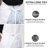 White Apron Set, 2 Pack Adjustable Cooking Apron, Ladies Men