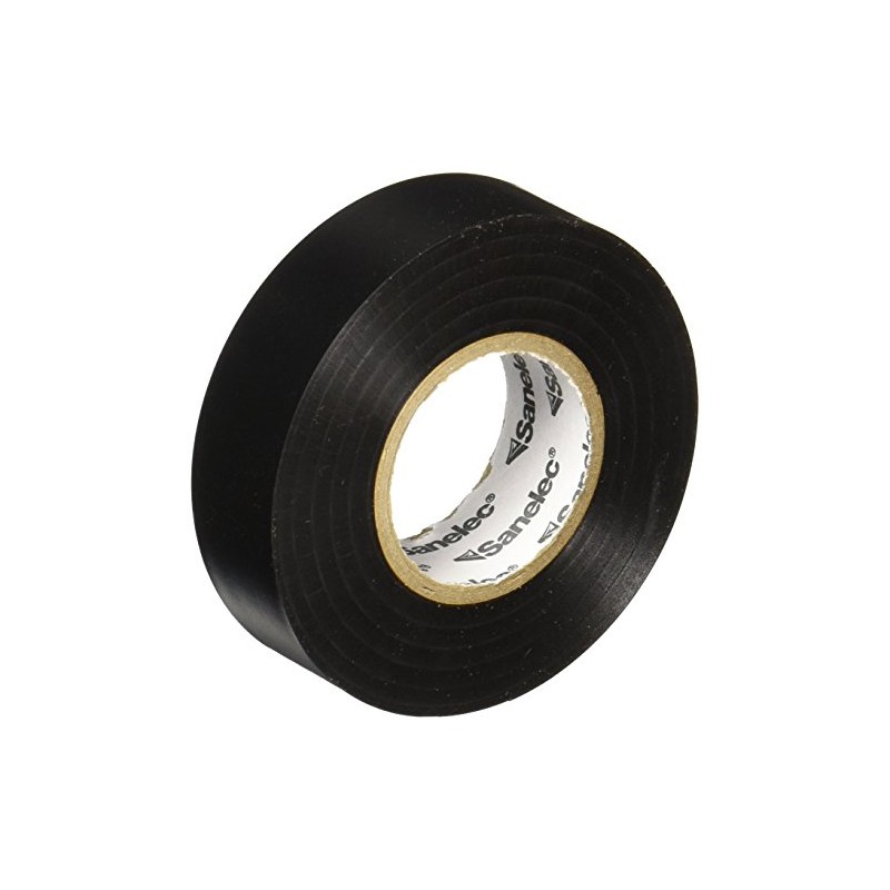 Sanalec 5708 Cinta de Aislar, Negra, 18 mm X 18m