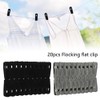 20 PCS Velvet Hanger Clips Strong Finger Flocked Laundry Pegs