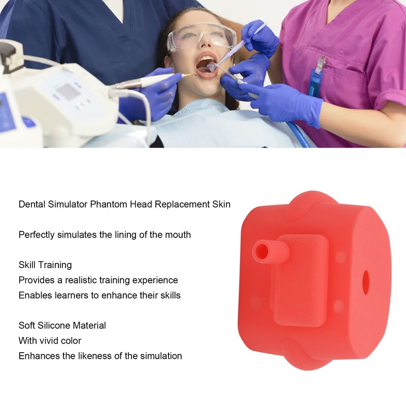 Dental Simulator Manikin Phantom Head Replacement Skin Soft Silicone Dental