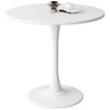 Kasinali White Round Table Modern Tulip Dining Table White Round