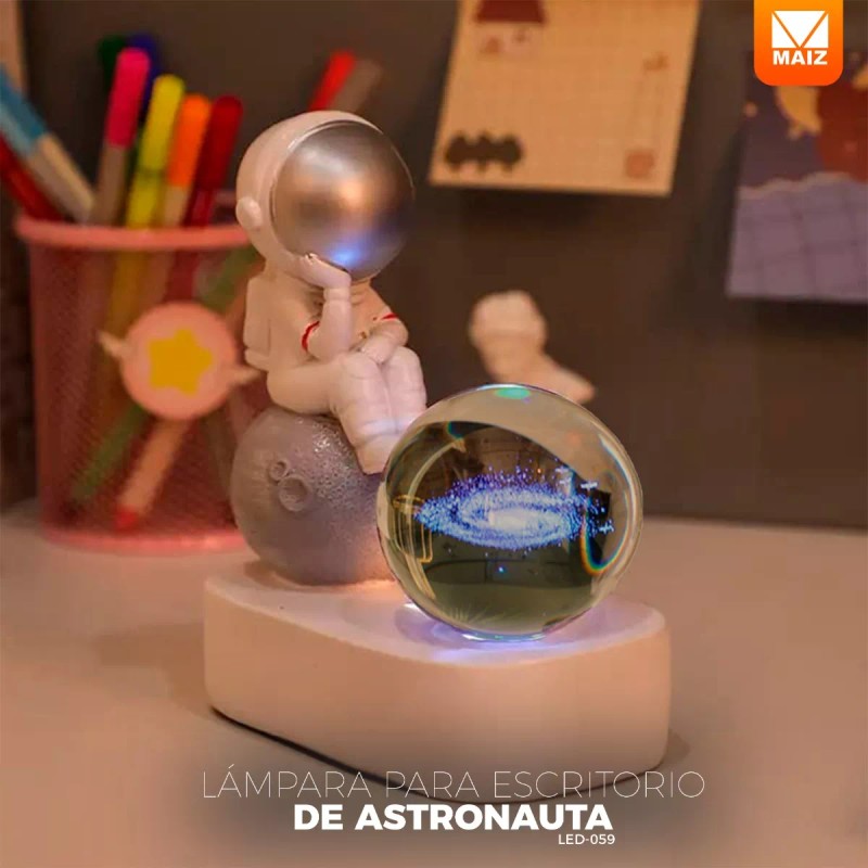 Maíz Lampara Astronauta Galaxia Led Escritorio Mesa Decoracion