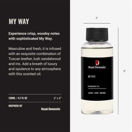 My Way Essential Oil Scent-Royal Domestic Hotel Scents My Way 120mL-Royal Domestic Diffuser Oil -Home Luxury Scents - Lemon, Comforting Sandalwood, Warm Cedarwood & Pretty Iris