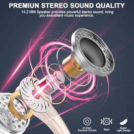 Auriculares inalámbricos, 75H Bluetooth 5.4 Auriculares deportivos IP7 impermeables, auriculares inalámbricos para correr con micrófono ENC con cancel