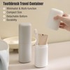 Portable Toothbrush Travel Case with Cup Lid & Detachable Bottom,