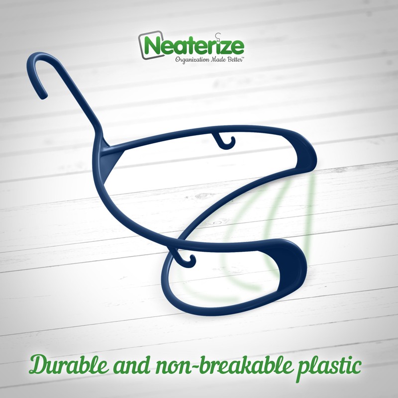 Clothes Hangers Plastic 20 Pack - Navy Plastic Hangers -