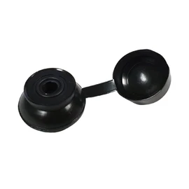 TERF® M6 x 20mm Black Flexible PVC Hinged Roofing Sealing Washer & Cap Cover M6 (6mm) X 20mm To Fix Roof Sheeting To Timber Sub Frames For Weatherproof Sealing Protecting - Pack of 20