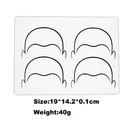 5pieces Single Side Pre-drawn Scalp Micropigmentation Practice Skin SMP Hair Tattoo Pads Scalp Simulation Practice Skin for Hair Strokes Practice (Front Face-White Skin)