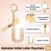 PATIKIL Alphabet Initial Letter Keychain, Resin Cute Keychains with Tassel