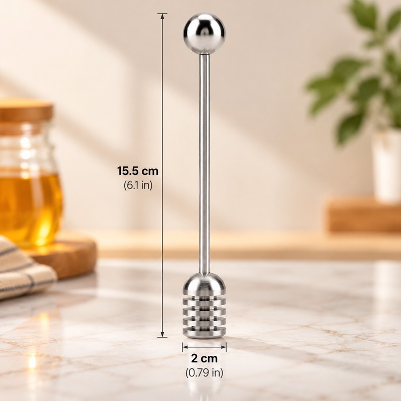 304 Stainless Steel Honey Dipper Spoon 2 Pack for Drizzling