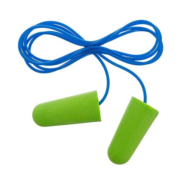 B-Safety SILENTO UNO Einweg-Gehörschutzstöpsel mit Kordel – SNR 36 dB,