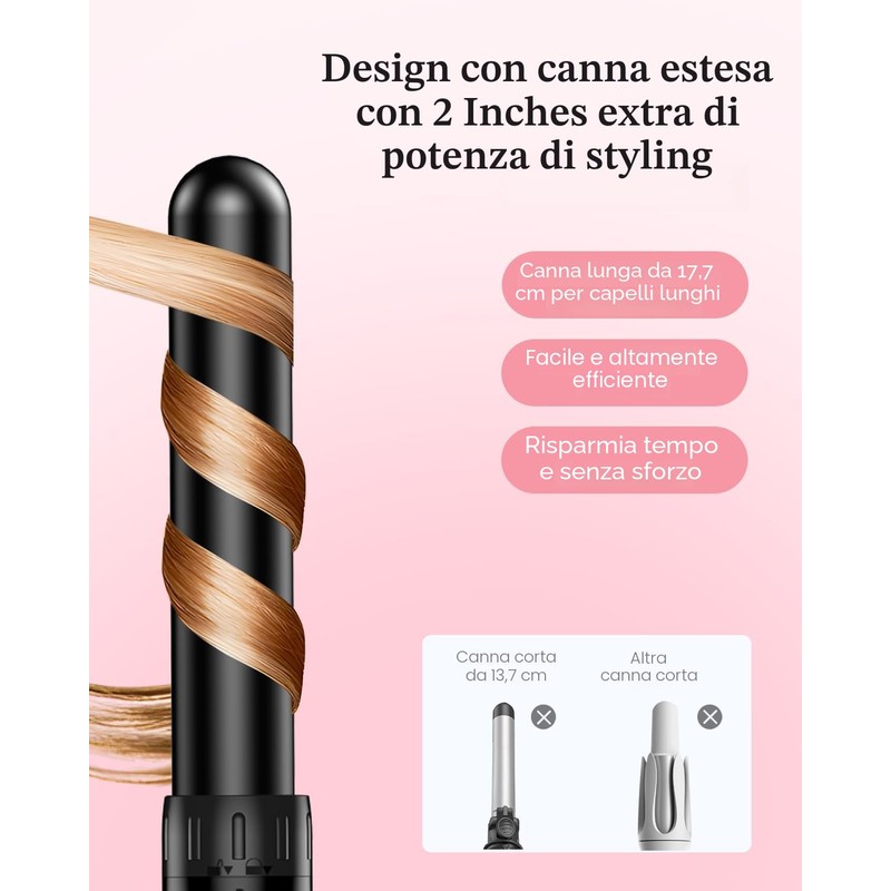 Set Ferro per Capelli, BESTOPE PRO 6 in 1 Cono