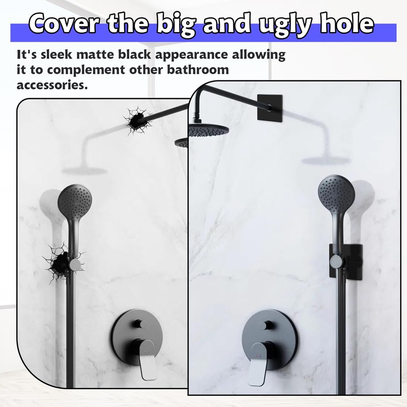 PEOVLVN 2 Pcs Plumbing Cover Plates, Square Shower Arm Flange