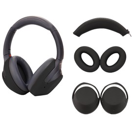 umvowuxa 3 Set Case Cover Compatible with Sony WH-1000XM4 Headphones,Embody Ear Pad Cover/Headband Cover/Ear Cover Soft Silicone Headphones Accessories（Black）