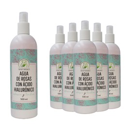 Agua De Rosas Con Acido Hialuronico Limpia (Pack 6)