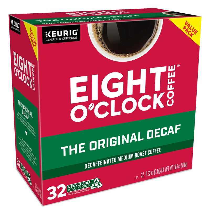 Eight O'Clock Coffee The Original Decaf, Single-Serve Keurig K-Cup Pods,