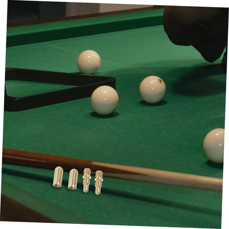ORFOFE 4sets Billiard Cue Joint Screws Kit Copper Extension Screws