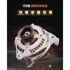 ASAPE 13913 High Output Replacement New Alternator Fit for 2003-2006 for Jeep Liberty 3.7L 2002-2006 for Dodge Dakota 4.7L 2004 2005 2006 for Dodge Dakota 3.7L